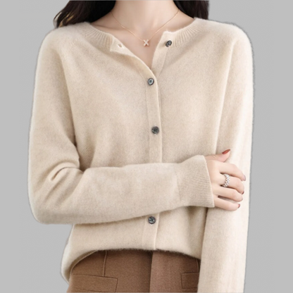 MARISEL - Women's Merino Wool and Cashmere Cardigan