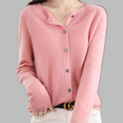 MARISEL - Women's Merino Wool and Cashmere Cardigan