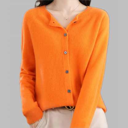 MARISEL - Women's Merino Wool and Cashmere Cardigan