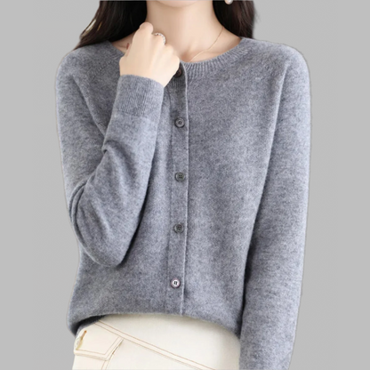 MARISEL - Women's Merino Wool and Cashmere Cardigan