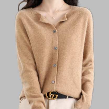 MARISEL - Women's Merino Wool and Cashmere Cardigan