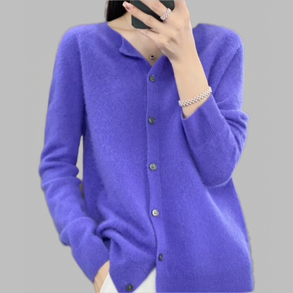 MARISEL - Women's Merino Wool and Cashmere Cardigan