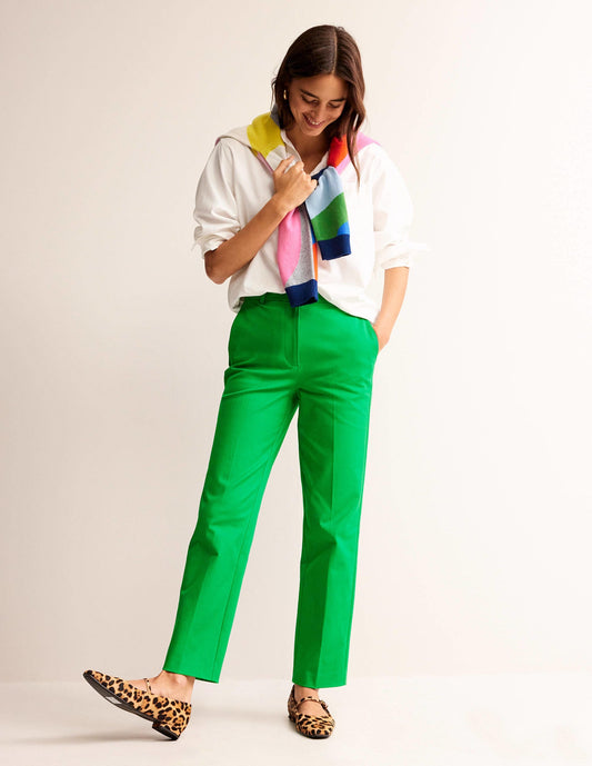 Kew Bi-Stretch Trousers-Green Tambourine