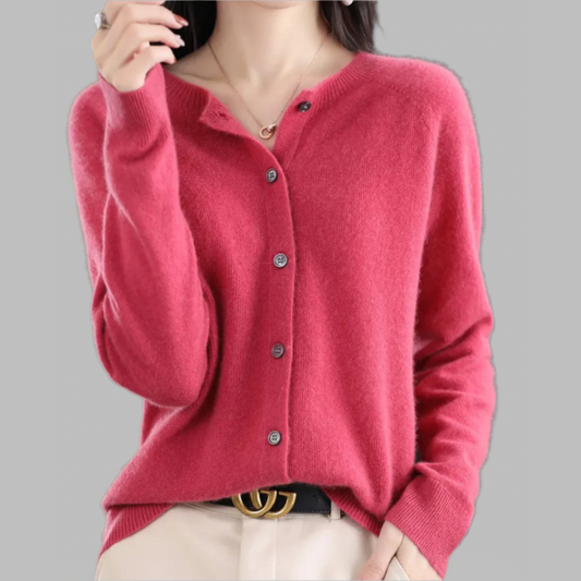 MARISEL - Women's Merino Wool and Cashmere Cardigan