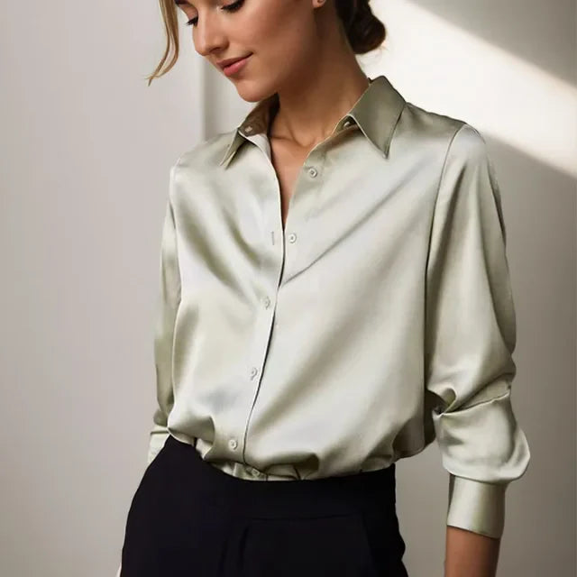 Eleni blouse - Elegant Loose Satin Blouse