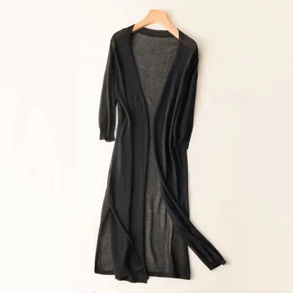 Women's down long sleeve cardigan