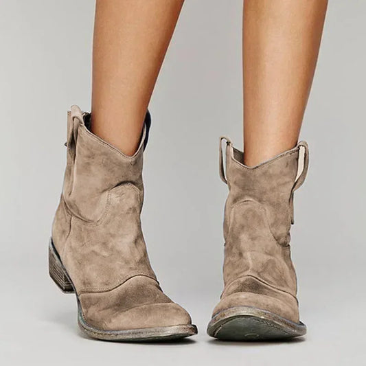 Myla | Vintage Cowboy Ankle Boots for Women