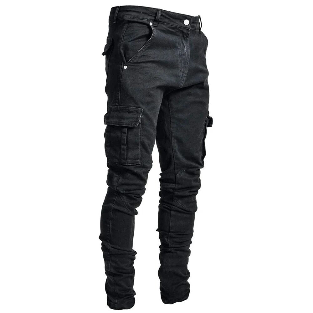 Stylish Denim Cargo Trousers for Men