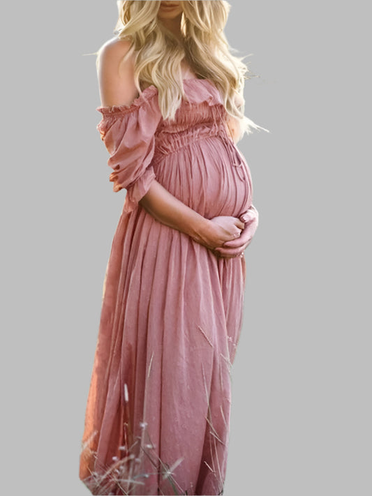 THEODORA - Boho chic maternity long dress for women