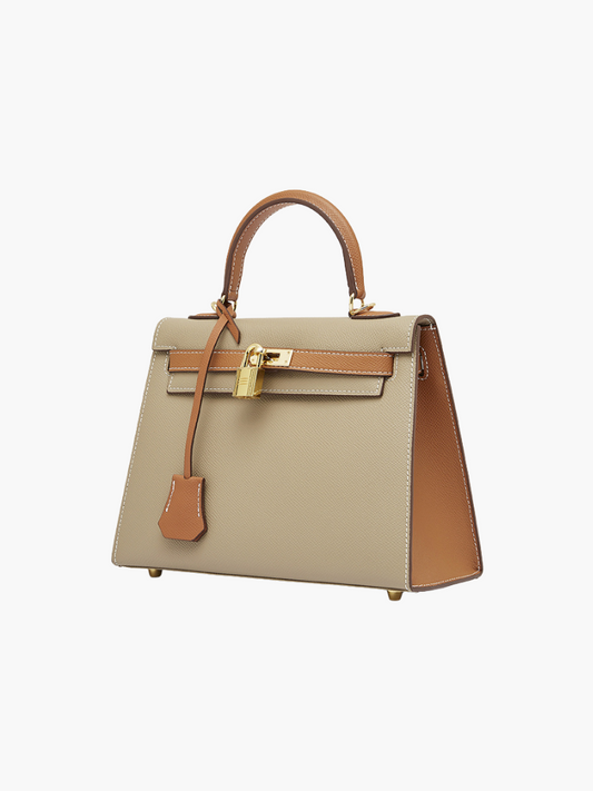 The Kelly | Luxury Brown Leather Handbag – Classic & Elegant