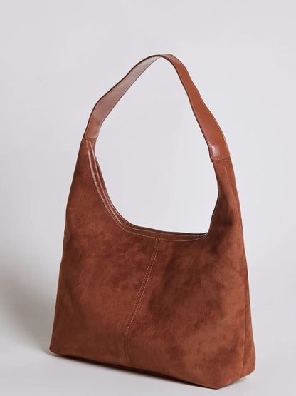 Evie | Minimal Suede Hobo Bag