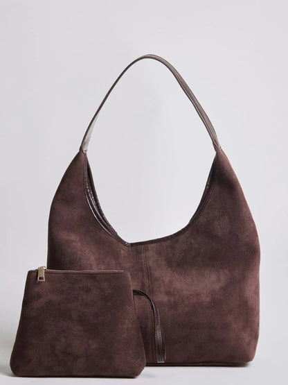 Evie | Minimal Suede Hobo Bag