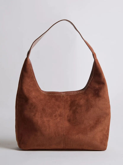 Evie | Minimal Suede Hobo Bag