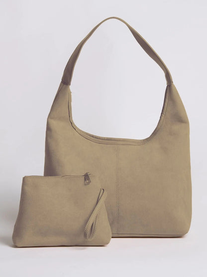 Evie | Minimal Suede Hobo Bag