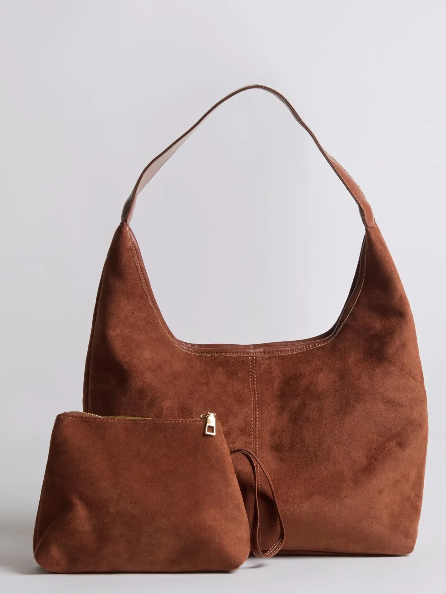 Evie | Minimal Suede Hobo Bag